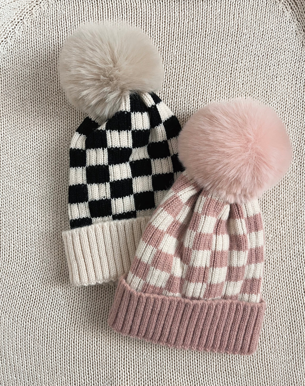 Checker toddler beanie